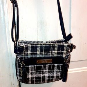 Black and white Plaid purse